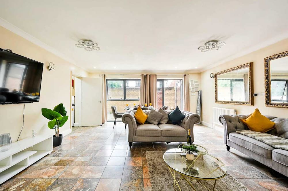 Living room of the Stratford two-bedroom apartment