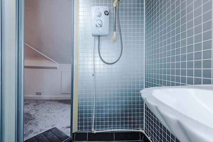 The second bathroom, with a separate shower